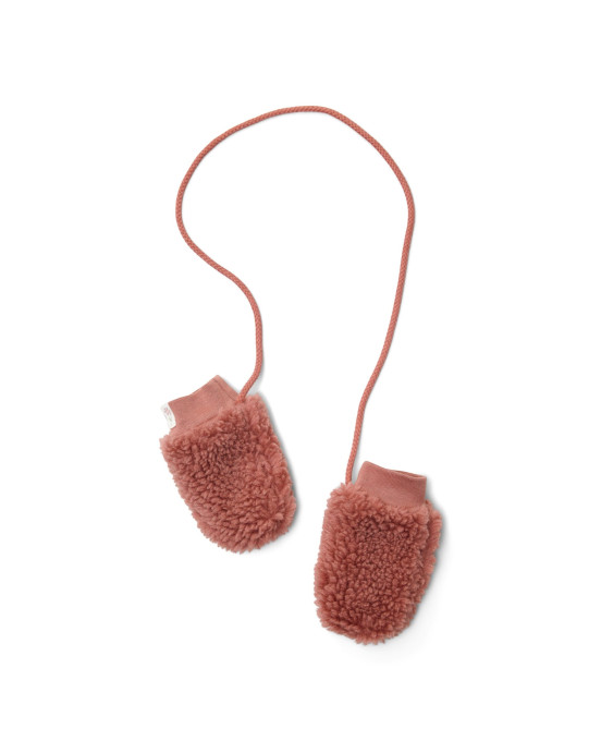 LITTLE DUTCH. Γαντάκια teddy Pink Blush - Νο 1 (0-3 μηνών)