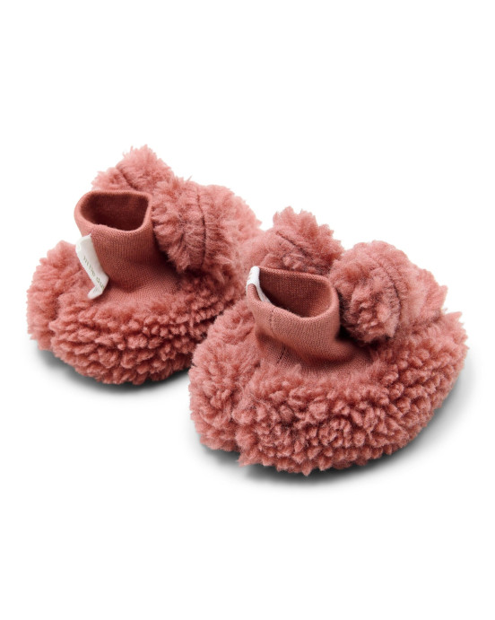 LITTLE DUTCH. Βρεφικά μποτάκια αγκαλιάς teddy Pink Blush - Νο 1 (0-3 μηνών)