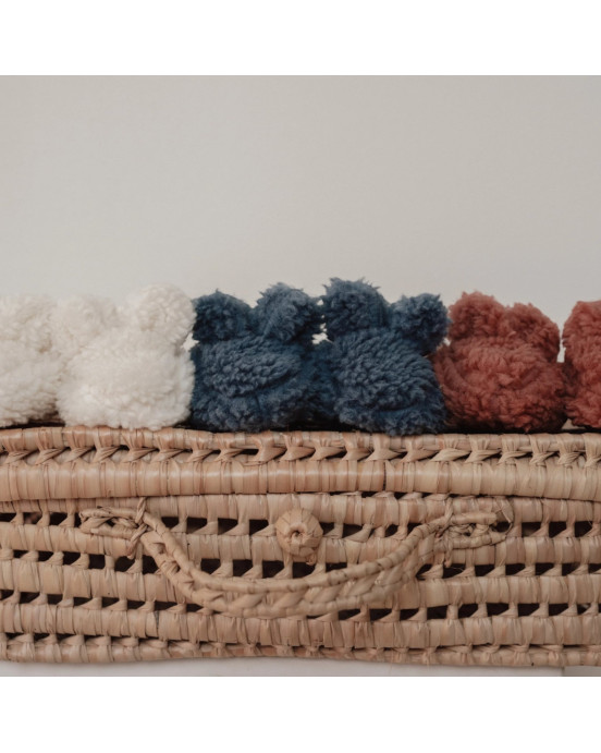 LITTLE DUTCH. Βρεφικά μποτάκια αγκαλιάς teddy Pink Blush - Νο 1 (0-3 μηνών)