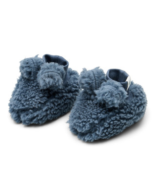 LITTLE DUTCH. Βρεφικά μποτάκια αγκαλιάς teddy Stone Blue - Νο 2 (3-9 μηνών)