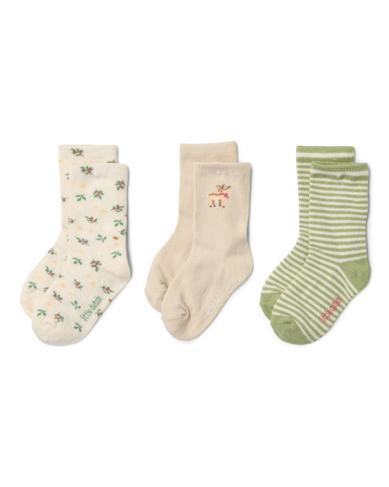 LITTLE DUTCH. Σετ 3 ζευγάρια κάλτσες Little Christmas - No 23/27