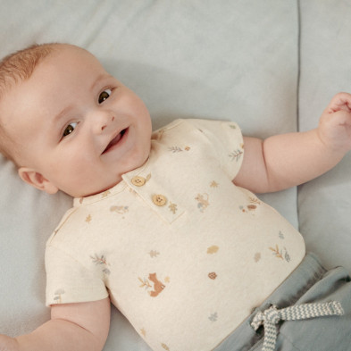 LITTLE DUTCH. Φορμάκι κοντομάνικο Forest Nature - Νο 62