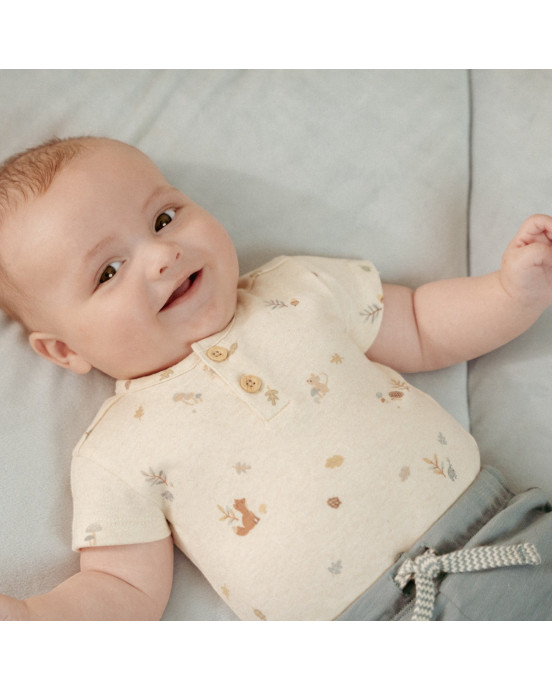 LITTLE DUTCH. Φορμάκι κοντομάνικο Forest Nature - Νο 62