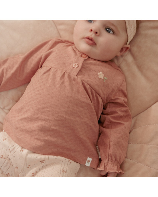 LITTLE DUTCH. Μπλουζάκι μακρυμάνικο Pink Blush - Νο 68