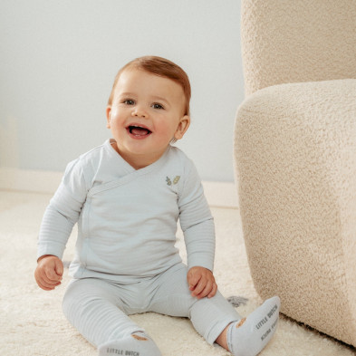 LITTLE DUTCH. Μπλουζάκι μακρυμάνικο κρουαζέ Baby Blue - Νο 62