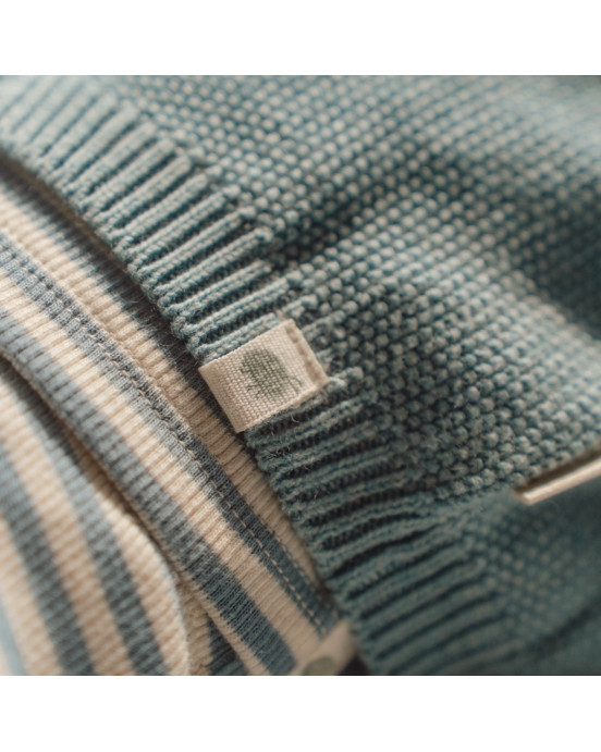 LITTLE DUTCH. Ζακέτα πλεκτή Baby Blue - Νο 74