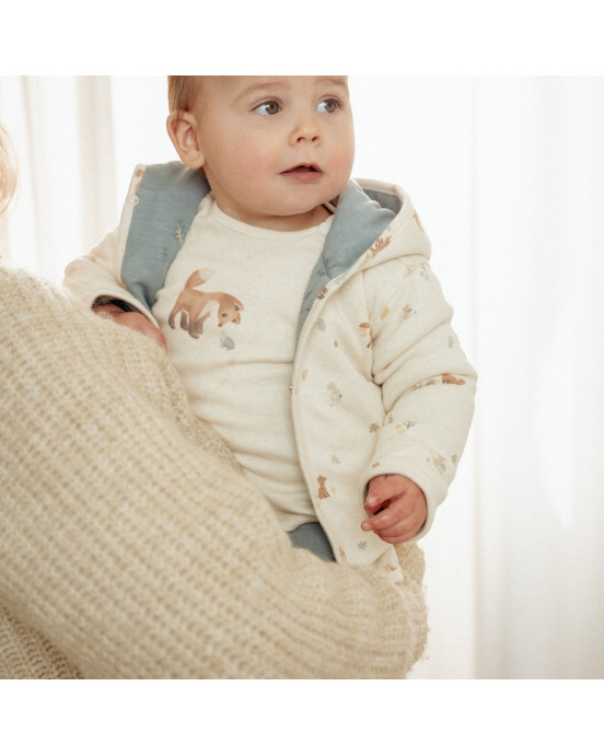 LITTLE DUTCH. Μπουφάν διπλής όψης Stone Blue - Νο 68