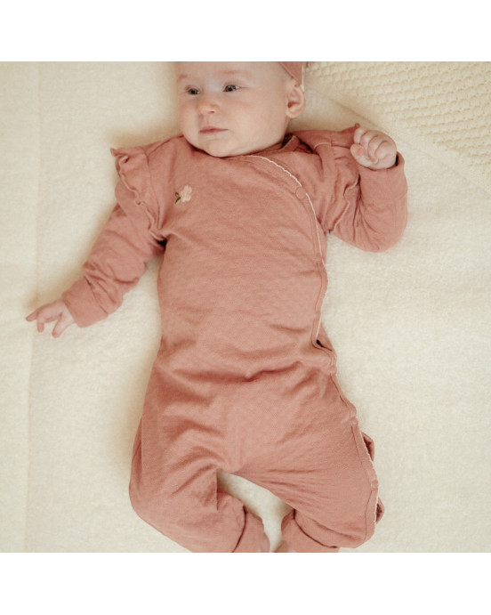 LITTLE DUTCH. Ολόσωμο φορμάκι με βολάν Pink Blush - Νο 62