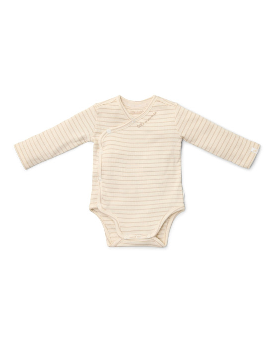 LITTLE DUTCH. Φορμάκι μακρυμάνικο Soft Beige Stripe - Νο 74
