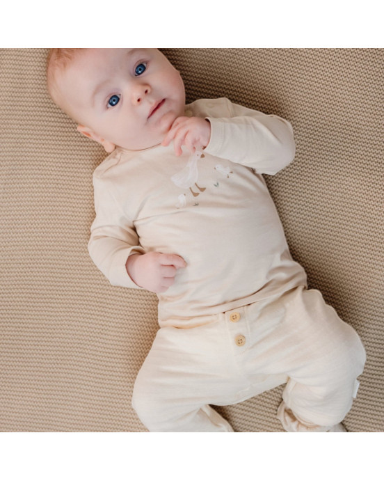 LITTLE DUTCH. Μπλουζάκι μακρυμάνικο Sand Newborn - Νο 62