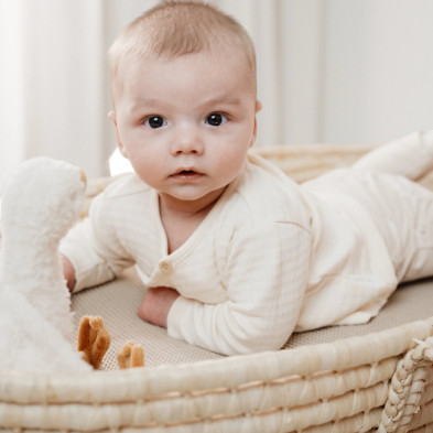 LITTLE DUTCH. Μπλουζάκι μακρυμάνικο κρουαζέ Creme - Νο 62