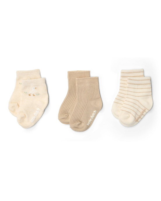 LITTLE DUTCH. Σετ 3 ζευγάρια κάλτσες Multi Newborn - Νο 1 (44/56)