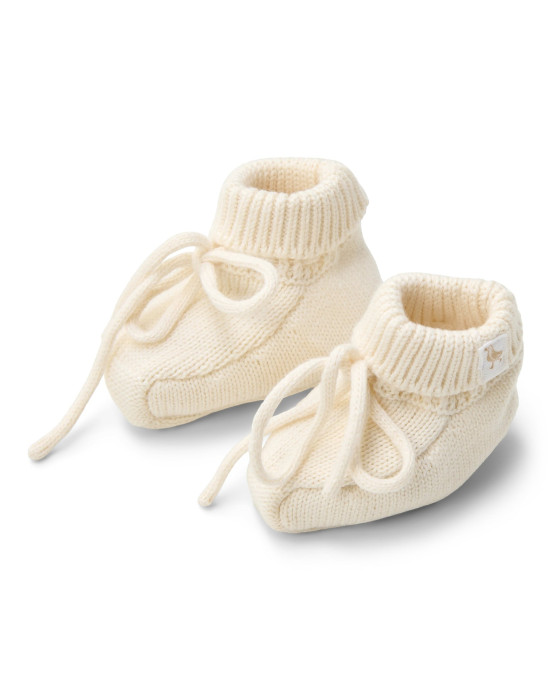 LITTLE DUTCH. Βρεφικά μποτάκια αγκαλιάς Off White - Νο 2 (62/74)