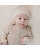 LITTLE DUTCH. Σκουφάκι Soft Beige Stripe - Νο 1 (0-3 μηνών)