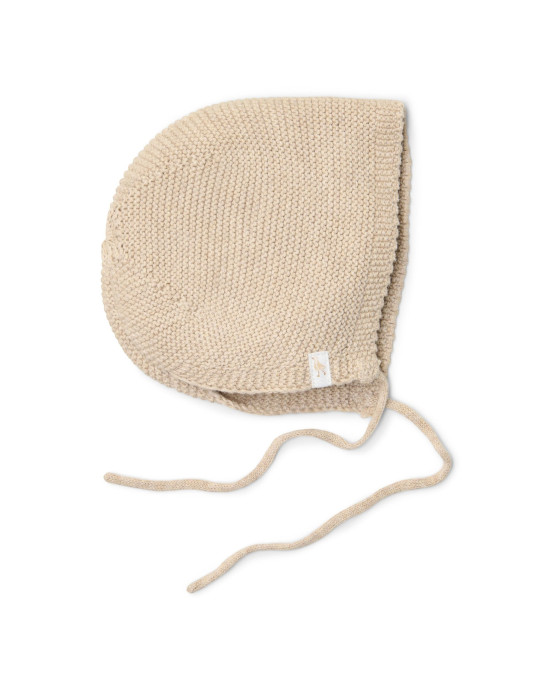 LITTLE DUTCH. Πλεκτό σκουφάκι Soft Beige Melee - Νο 1 (0-3 μηνών)