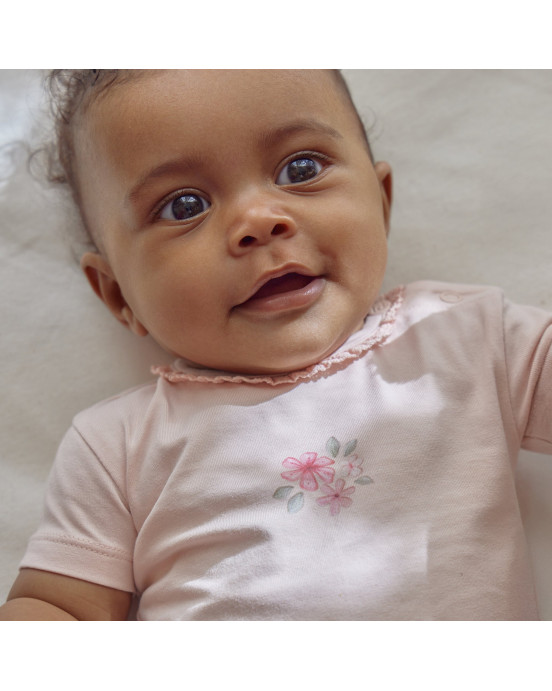 LITTLE DUTCH. Φορμάκι κοντομάνικο ροζ Blossom - Νο 68