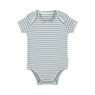 LITTLE DUTCH. Φορμάκι κοντομάνικο μπλε Stone Blue stripe - Νο 74