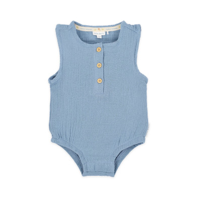 LITTLE DUTCH. Φορμάκι αμάνικο μπλε Stone Blue - Νο 50