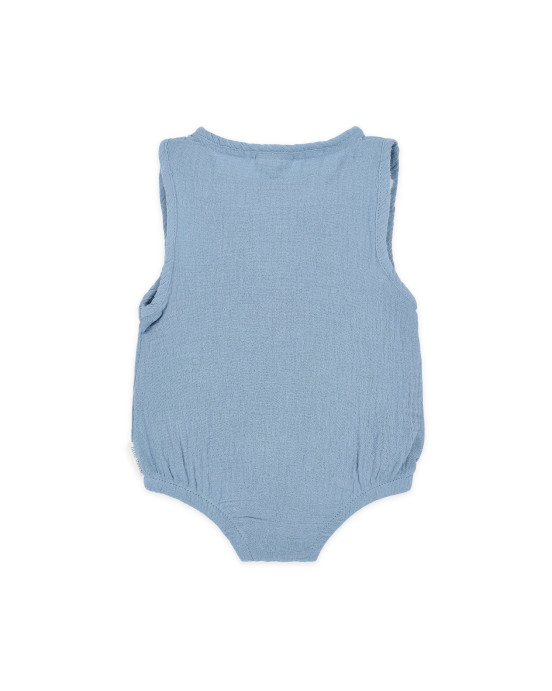 LITTLE DUTCH. Φορμάκι αμάνικο μπλε Stone Blue - Νο 62