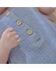 LITTLE DUTCH. Φορμάκι αμάνικο μπλε Stone Blue - Νο 50