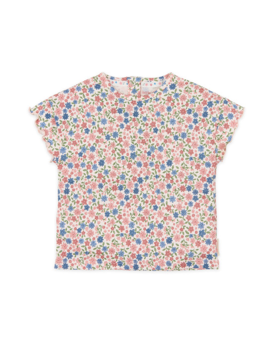 LITTLE DUTCH. Μπλουζάκι κοντομάνικο Meadow Flowers - Νο 86