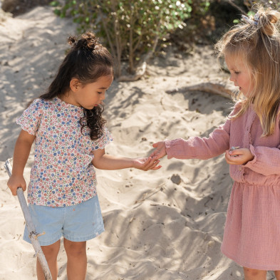 LITTLE DUTCH. Μπλουζάκι κοντομάνικο Meadow Flowers - Νο 92