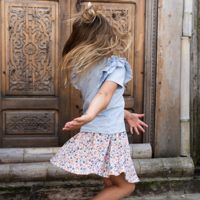 LITTLE DUTCH. Μπλουζάκι κοντομάνικο Sky Blue - Νο 98