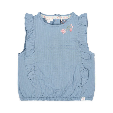 LITTLE DUTCH. Μπλουζάκι αμάνικο Denim Blue - Νο 104