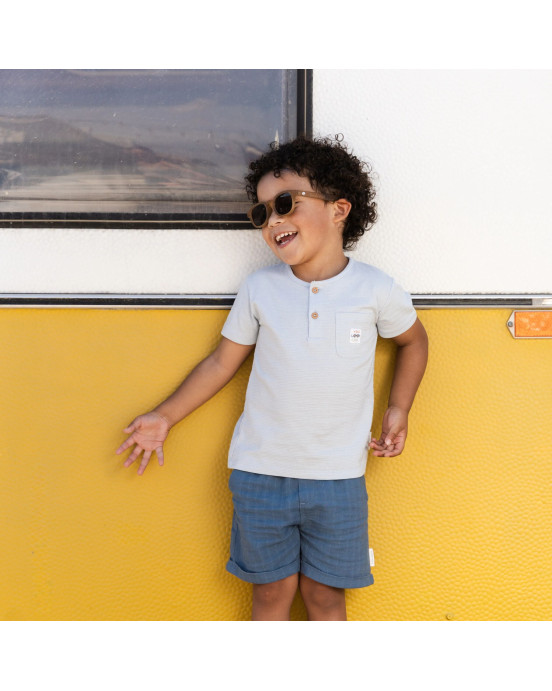 LITTLE DUTCH. Μπλουζάκι κοντομάνικο Light Blue - Νο 80