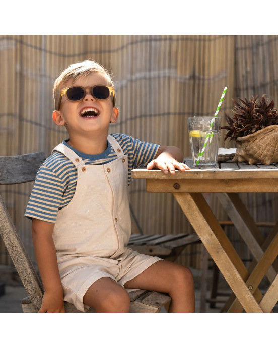 LITTLE DUTCH. Μπλουζάκι κοντομάνικο Indigo Sand stripe - Νο 104