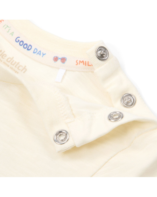 LITTLE DUTCH. Μπλουζάκι κοντομάνικο με σχέδιο Creme - Νο 80