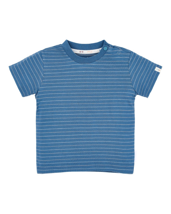 LITTLE DUTCH. Μπλουζάκι κοντομάνικο Indigo stripe - Νο 92