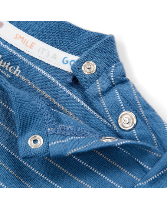 LITTLE DUTCH. Μπλουζάκι κοντομάνικο Indigo stripe - Νο 92