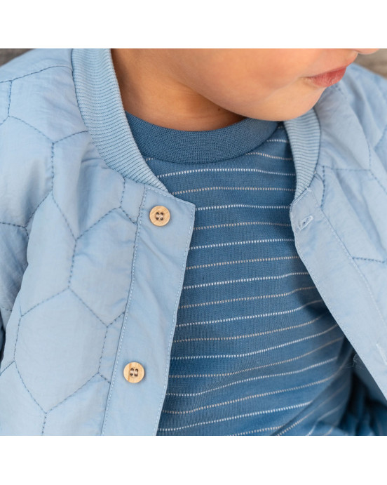 LITTLE DUTCH. Μπλουζάκι κοντομάνικο Indigo stripe - Νο 98