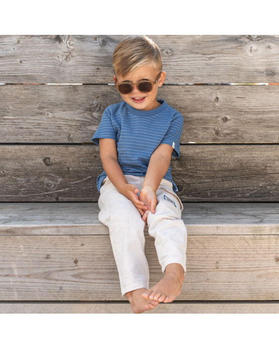LITTLE DUTCH. Μπλουζάκι κοντομάνικο Indigo stripe - Νο 92