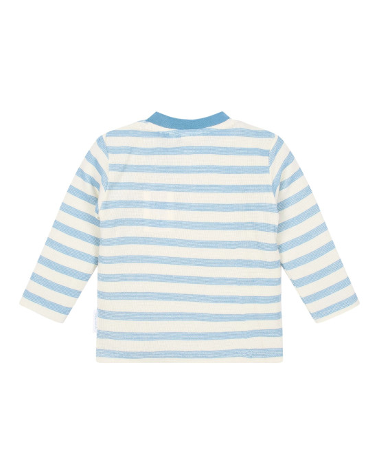 LITTLE DUTCH. Μπλουζάκι μακρυμάνικο Steel Blue stripe - Νο 80