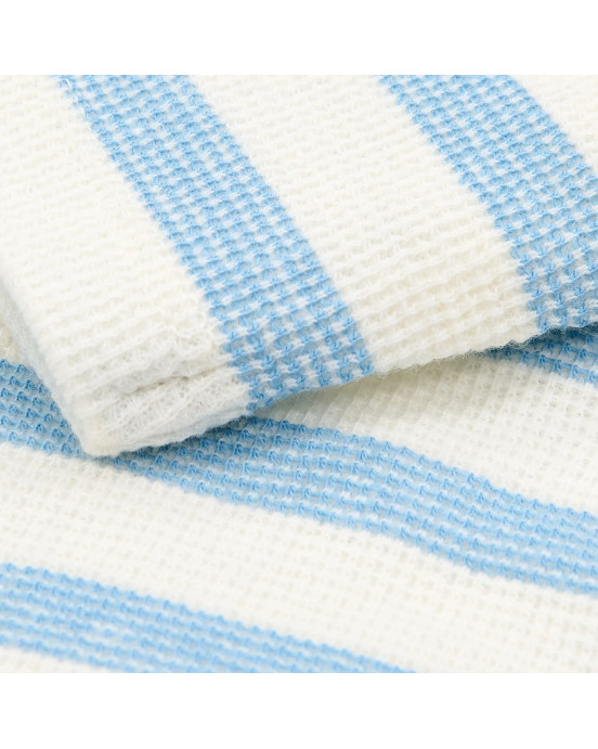 LITTLE DUTCH. Μπλουζάκι μακρυμάνικο Steel Blue stripe - Νο 92