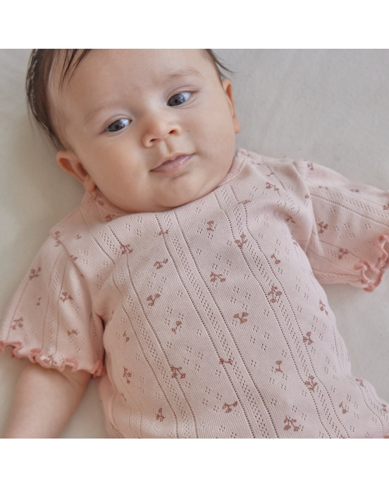 LITTLE DUTCH. Μπλουζάκι κοντομάνικο ροζ Fairy Flowers - Νο 62