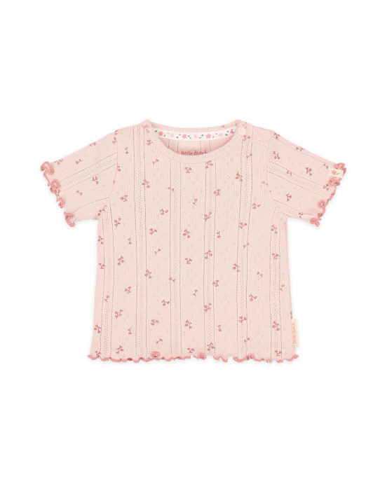 LITTLE DUTCH. Μπλουζάκι κοντομάνικο ροζ Fairy Flowers - Νο 68