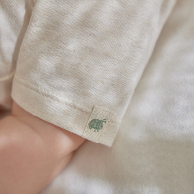 LITTLE DUTCH. Μπλουζάκι κοντομάνικο κρεμ Sand Melee - Νο 68