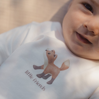 LITTLE DUTCH. Μπλουζάκι κοντομάνικο λευκό Snow White - Νο 74