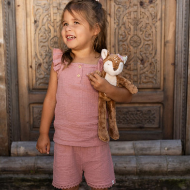 LITTLE DUTCH. Μπλουζάκι αμάνικο Pink Blush - Νο 104