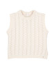 LITTLE DUTCH. Πλεκτό αμάνικο μπλουζάκι Creme - Νο 98