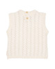 LITTLE DUTCH. Πλεκτό αμάνικο μπλουζάκι Creme - Νο 98