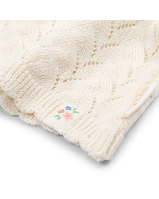 LITTLE DUTCH. Πλεκτό αμάνικο μπλουζάκι Creme - Νο 80