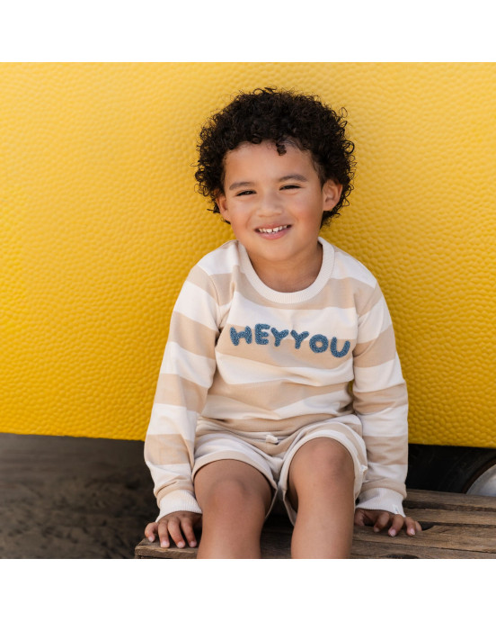 LITTLE DUTCH. Φούτερ Biscuit Stripe - Νο 92