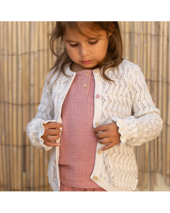 LITTLE DUTCH. Ζακέτα πλεκτή Creme - Νο 104