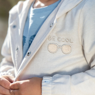 LITTLE DUTCH. Ζακέτα με κουκούλα Sand - Νο 104