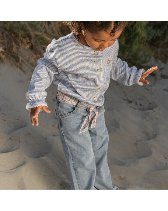 LITTLE DUTCH. Παντελόνι με ζωνάκι Denim - Νο 92