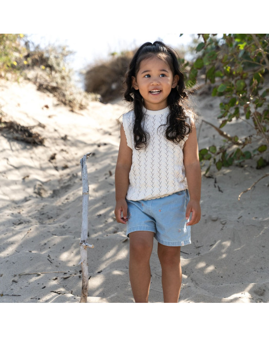 LITTLE DUTCH. Παντελονάκι κοντό υφασμάτινο Denim - Νο 104